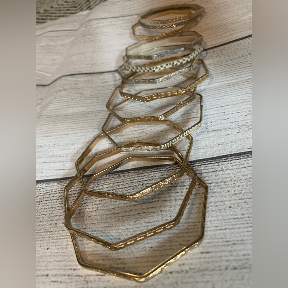 Gold Bangle Set - Picture 3 of 8